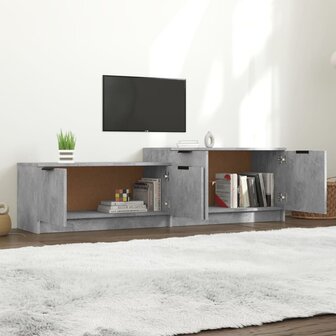 Tv-meubel 158,5x36x45 cm bewerkt hout betongrijs 3