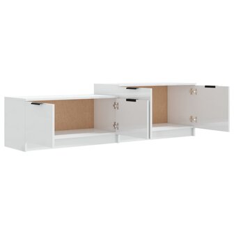 Tv-meubel 158,5x36x45 cm bewerkt hout hoogglans wit 6