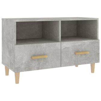 Tv-meubel 80x36x50 cm bewerkt hout betongrijs 2