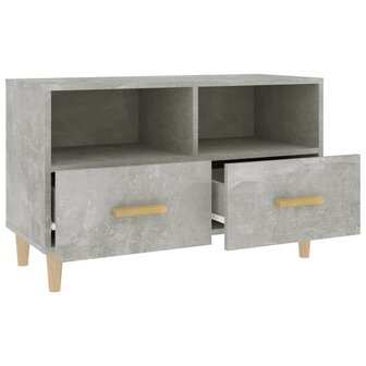 Tv-meubel 80x36x50 cm bewerkt hout betongrijs 7