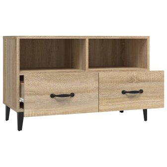 Tv-meubel 80x36x50 cm bewerkt hout sonoma eiken 7