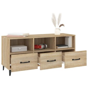 Tv-meubel 102x35x50 cm bewerkt hout sonoma eikenkleurig 4