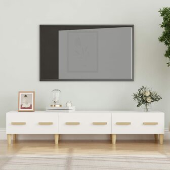 Tv-meubel 150x34,5x30 cm bewerkt hout wit 3