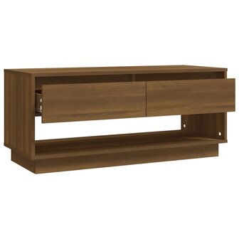 Tv-meubel 102x41x44 cm bewerkt hout bruin eikenkleur 8