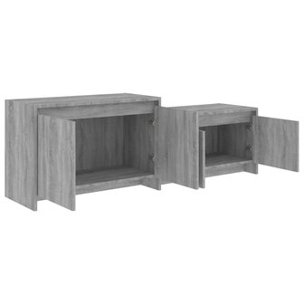 Tv-meubel 146,5x35x50 cm bewerkt hout grijs sonoma eikenkleurig 8