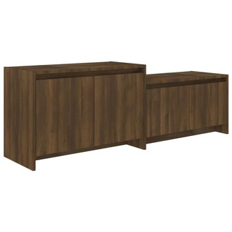 Tv-meubel 146,5x35x50 cm bewerkt hout bruin eikenkleur 2