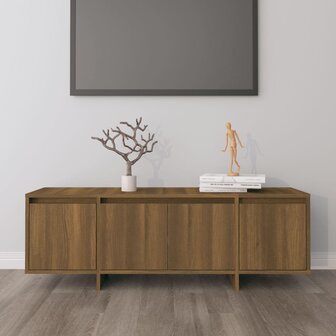 Tv-meubel 120x30x40,5 cm bewerkt hout bruin eikenkleur 1