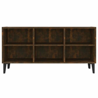 Tv-meubel met metalen poten 103,5x30x50 cm gerookt eikenkleurig 4