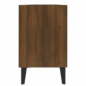 Tv-meubel met metalen poten 103,5x30x50 cm bruin eikenkleur 5