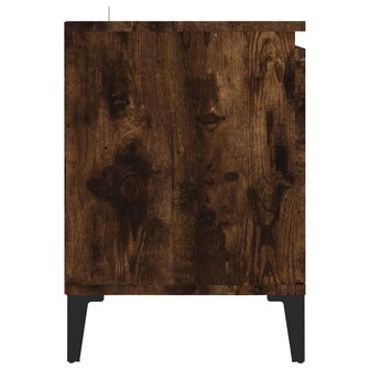 Tv-meubel met metalen poten 103,5x35x50 cm gerookt eikenkleurig 6