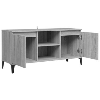 Tv-meubel met metalen poten 103,5x35x50 cm grijs sonoma eiken 5