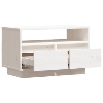 Tv-meubel 60x35x37 cm massief grenenhout wit 7