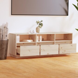 Tv-meubel 140x37x50 cm massief grenenhout 3