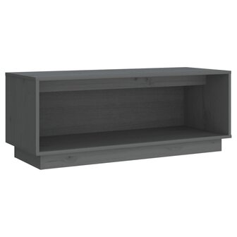 Tv-meubel 90x35x35 cm massief grenenhout grijs 2