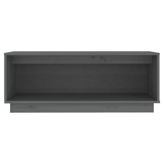 Tv-meubel 90x35x35 cm massief grenenhout grijs 3