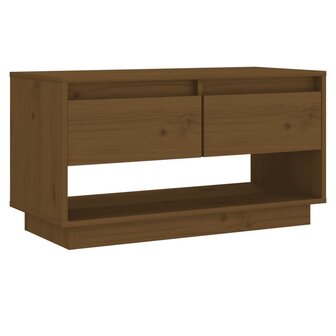 Tv-meubel 74x34x40 cm massief grenenhout honingbruin 2