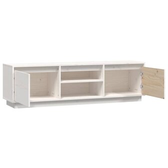 Tv-meubel 140x35x40 cm massief grenenhout wit 7