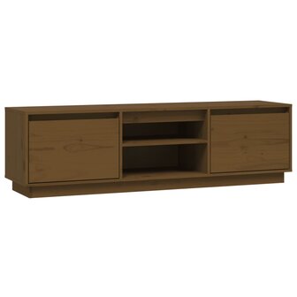 Tv-meubel 140x35x40 cm massief grenenhout honingbruin 2