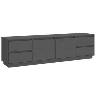 Tv-meubel 176x37x47,5 cm massief grenenhout grijs 2