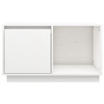 Tv-meubel 74x35x44 cm massief grenenhout wit 3