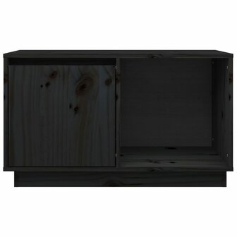 Tv-meubel 74x35x44 cm massief grenenhout zwart 3