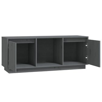 Tv-meubel 110,5x35x44 cm massief grenenhout grijs 5