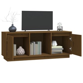 Tv-meubel 110,5x35x44 cm massief grenenhout honingbruin 4