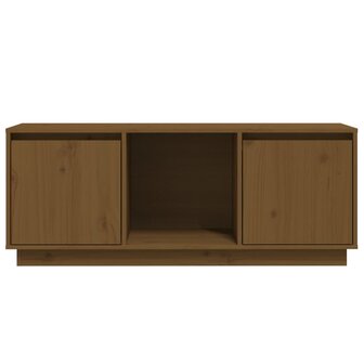 Tv-meubel 110,5x35x44 cm massief grenenhout honingbruin 6