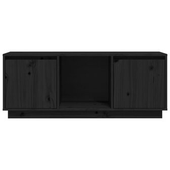 Tv-meubel 110,5x35x44 cm massief grenenhout zwart 6