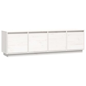 Tv-meubel 156x37x45 cm massief grenenhout wit 2