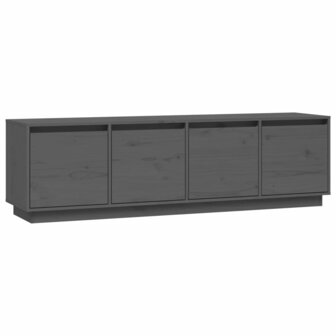 Tv-meubel 156x37x45 cm massief grenenhout grijs 2