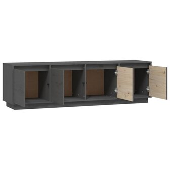 Tv-meubel 156x37x45 cm massief grenenhout grijs 7