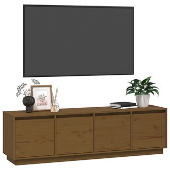 Tv-meubel 156x37x45 cm massief grenenhout honingbruin 4