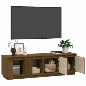 Tv-meubel 156x37x45 cm massief grenenhout honingbruin 5