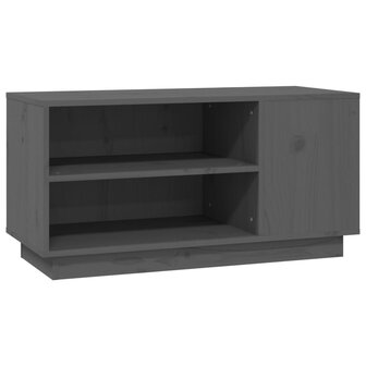 Tv-meubel 80x35x40,5 cm massief grenenhout grijs 2