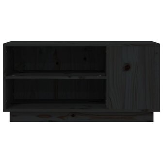 Tv-meubel 80x35x40,5 cm massief grenenhout zwart 5