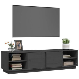 Tv-meubel 156x40x40 cm massief grenenhout grijs 4