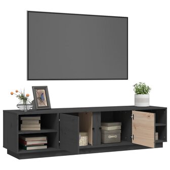 Tv-meubel 156x40x40 cm massief grenenhout grijs 5