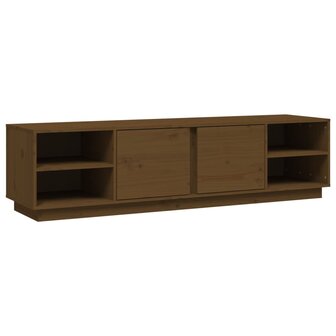 Tv-meubel 156x40x40 cm massief grenenhout honingbruin 2