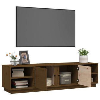 Tv-meubel 156x40x40 cm massief grenenhout honingbruin 5