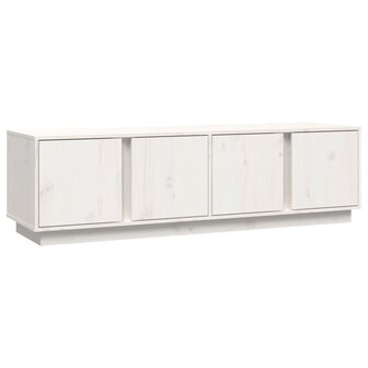 Tv-meubel 140x40x40 cm massief grenenhout wit 2