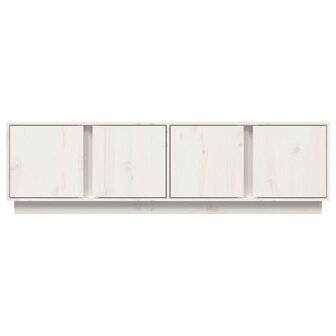 Tv-meubel 140x40x40 cm massief grenenhout wit 6