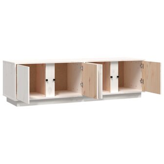 Tv-meubel 140x40x40 cm massief grenenhout wit 7