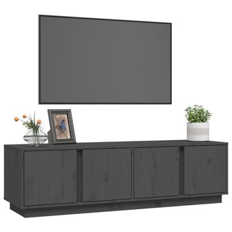 Tv-meubel 140x40x40 cm massief grenenhout grijs 4