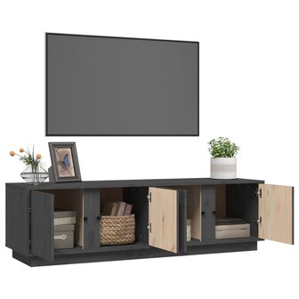 Tv-meubel 140x40x40 cm massief grenenhout grijs 5