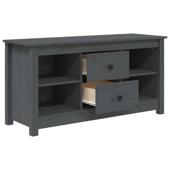 Tv-meubel 103x36,5x52 cm massief grenenhout grijs 4