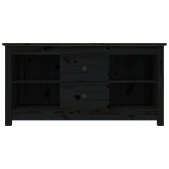 Tv-meubel 103x36,5x52 cm massief grenenhout zwart 3