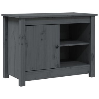 Tv-meubel 70x36,5x52 cm massief grenenhout grijs 2