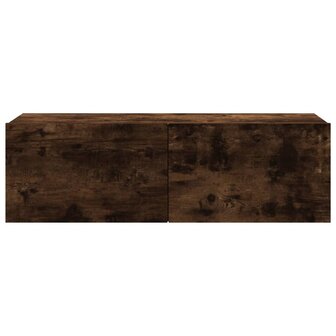 Tv-wandmeubel 100x30x30 cm bewerkt hout gerookt eikenkleurig 5