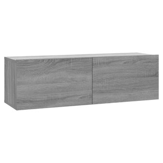 Tv-wandmeubel 100x30x30 cm bewerkt hout grijs sonoma eikenkleur 2